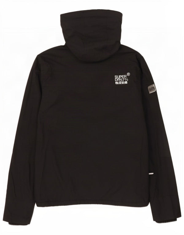 Superdry Veste coupe-vent à capuche Windcheater pour homme UK 40 Large Noir Nylon