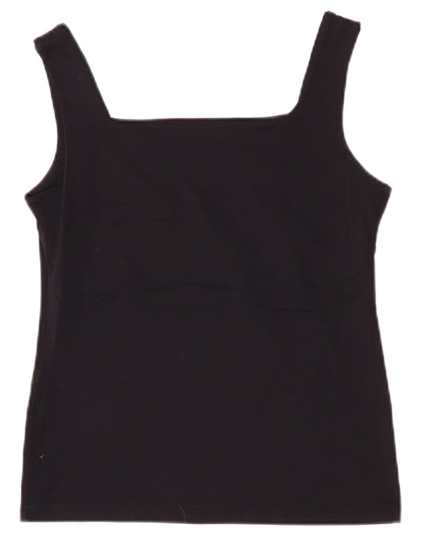 Zara Femmes Crop Cami Top UK 12 Moyen Noir