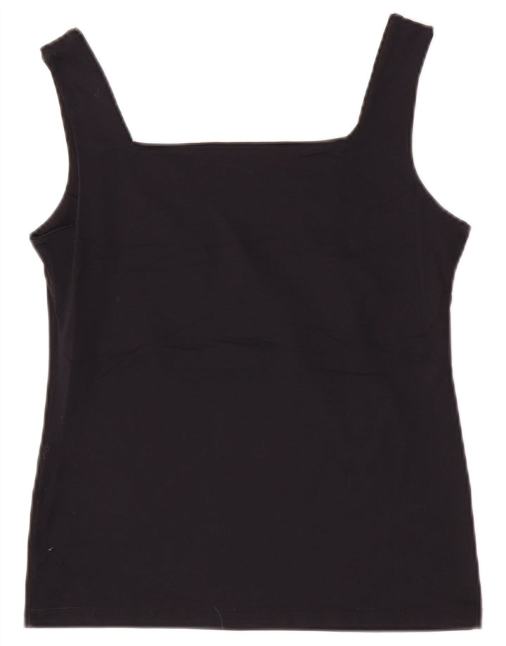 Zara Femmes Crop Cami Top UK 12 Moyen Noir
