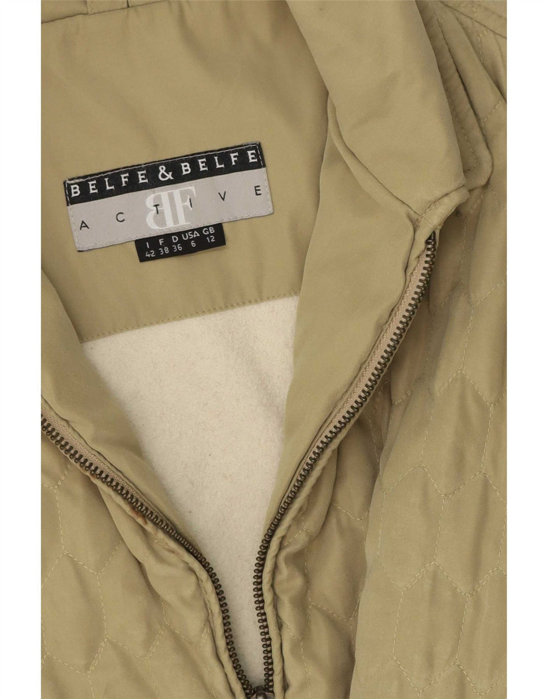Belfe & Veste matelassée surdimensionnée pour femme UK 12 Kaki moyen