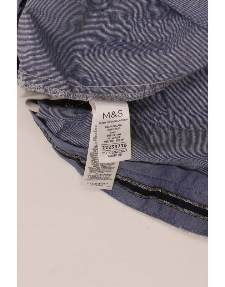 Marks & Spencer Short Chino Homme W36 Grand Gris Coton