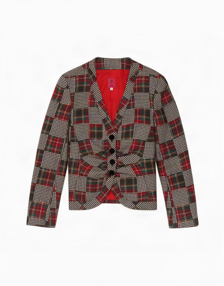 Ungaro Veste Blazer 4 Boutons Femme IT 42 Medium Multicolore Patchwork