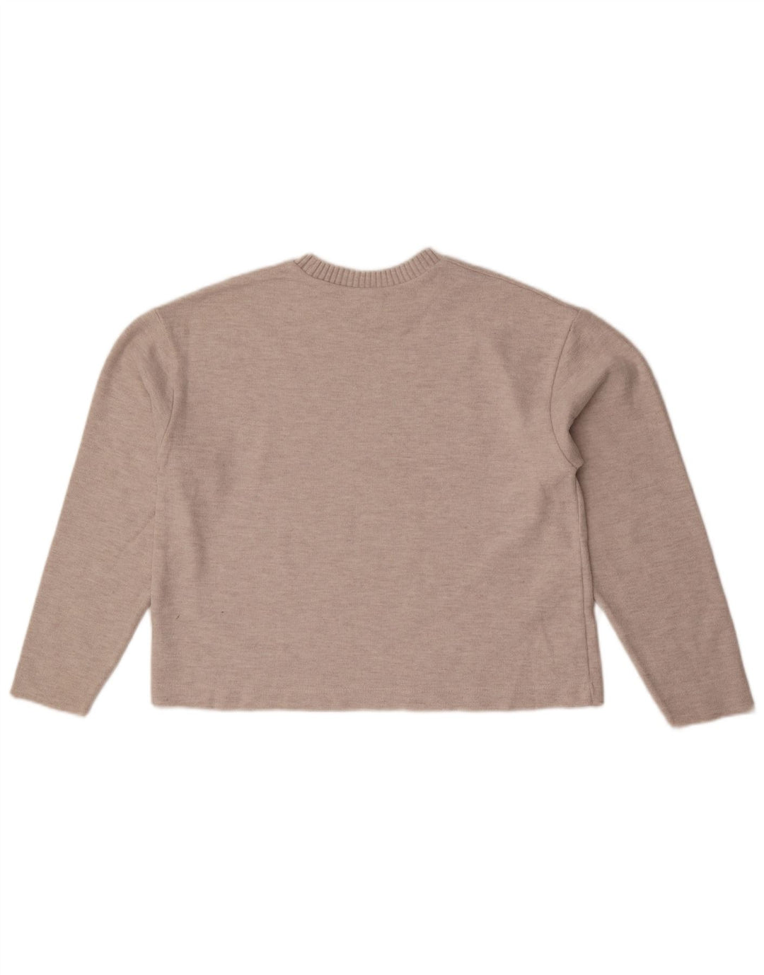 Zara Womens Crop Blouse Top UK 14 Beige Moyen