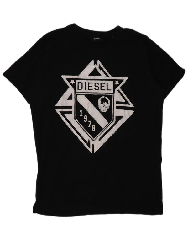Diesel T-Shirt Graphique Homme Grand Noir