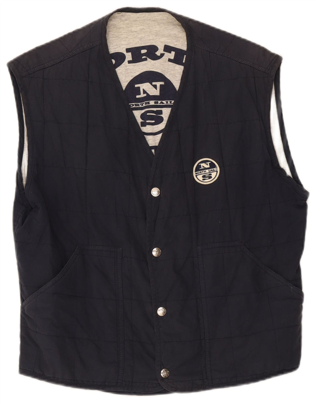North Sails Gilet matelassé pour homme UK 36 Small Bleu marine
