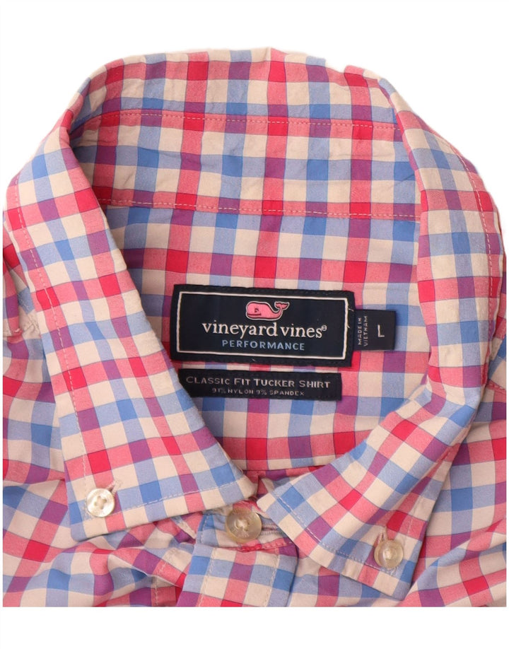VINEYARD VINES Chemise Coupe Classique Homme Large Vichy Multicolore Nylon