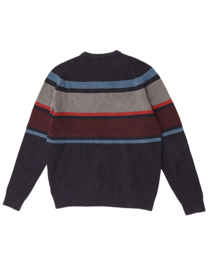 Marks & Spencer Pull à col rond pour homme Bleu marine moyen Colourblock