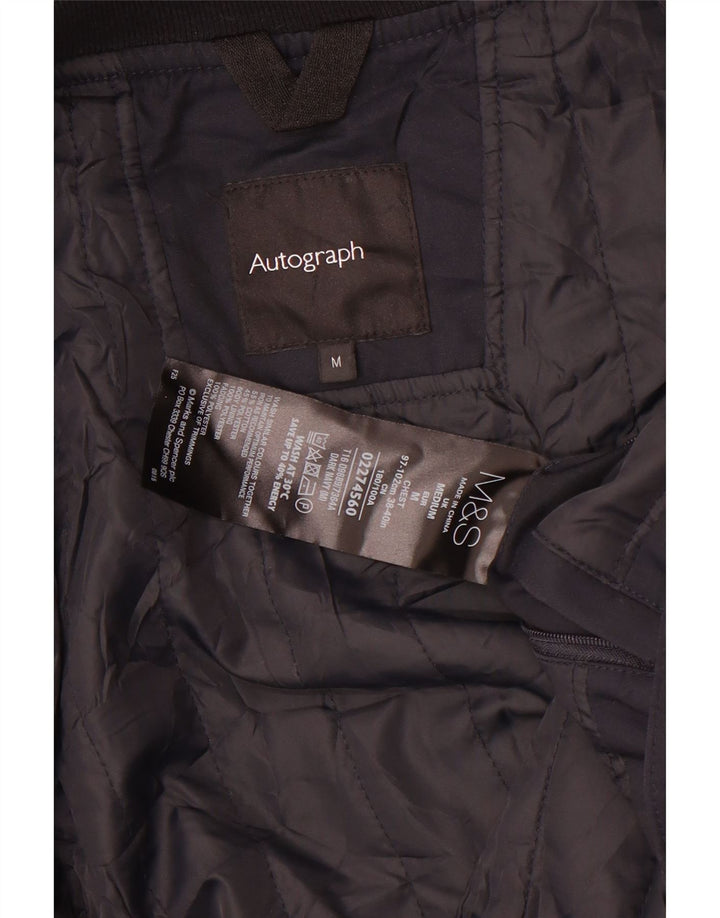 Marks & Spencer Veste matelassée autographe pour homme UK 38 Bleu marine moyen Coton