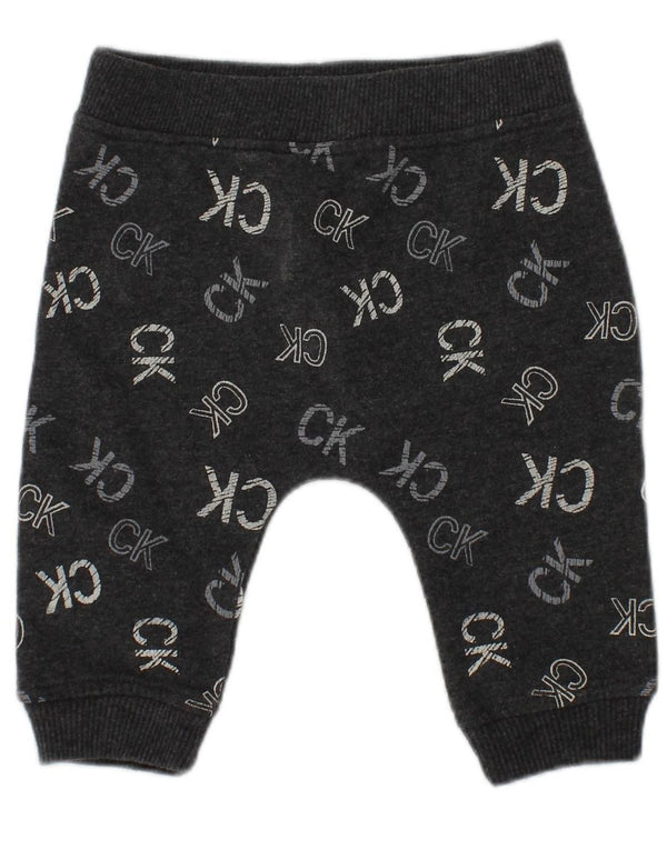CALVIN KLEIN Baby Boys Graphic Joggers Tracksuit Trousers 3-6 Months Grey