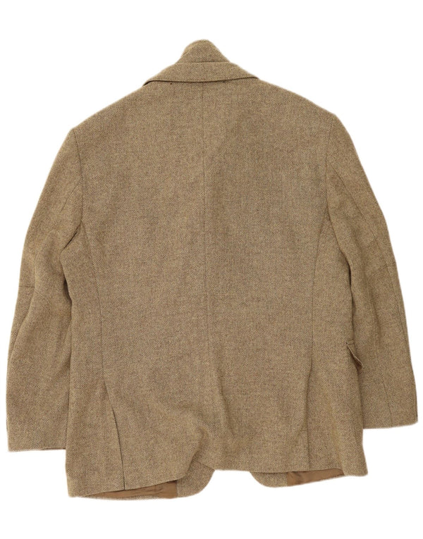 VINTAGE Homme Blazer Coupe-Vent Veste UK 38 Kaki Moyen