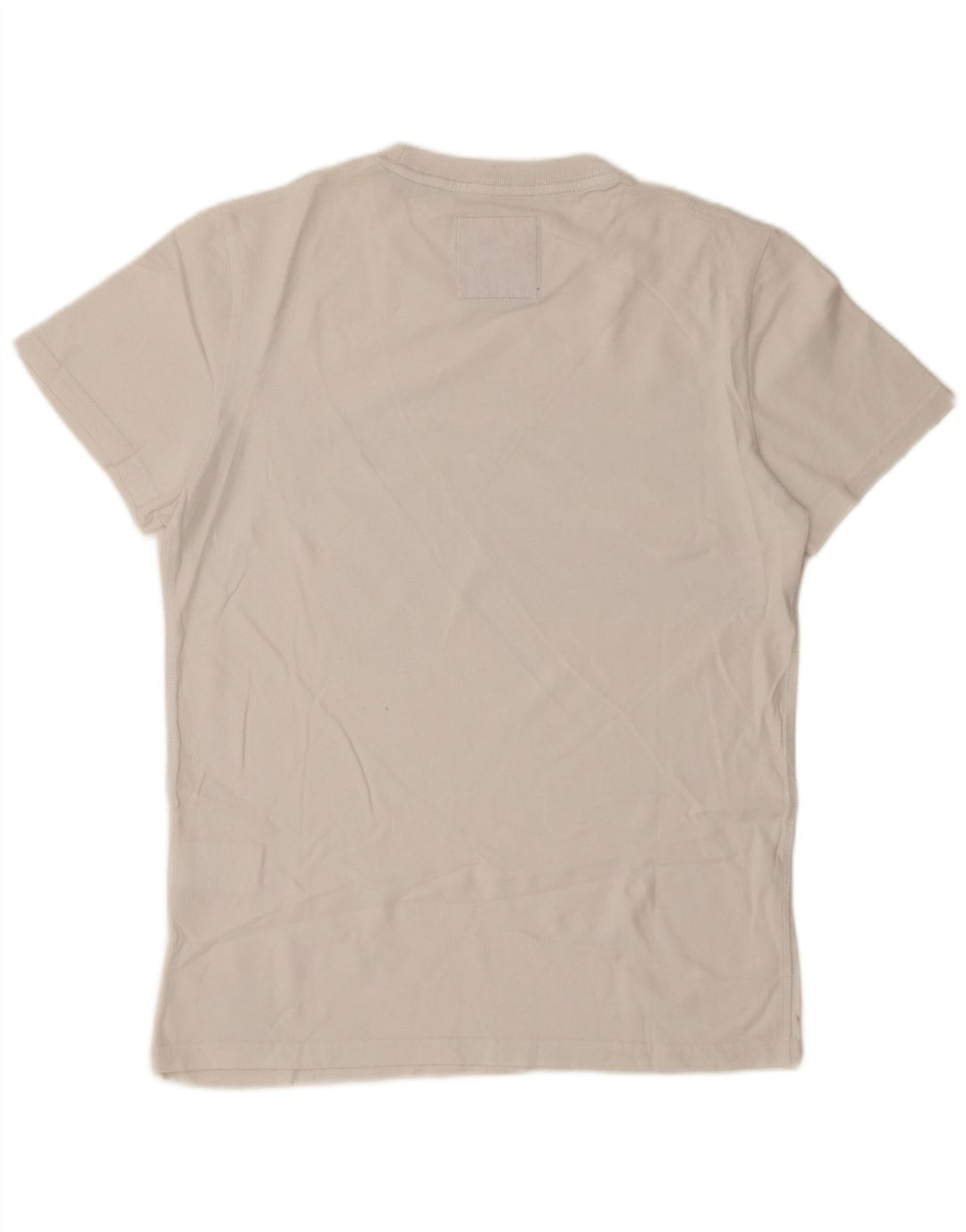 SUPERDRY Homme T-Shirt Graphique Haut Large Blanc Coton
