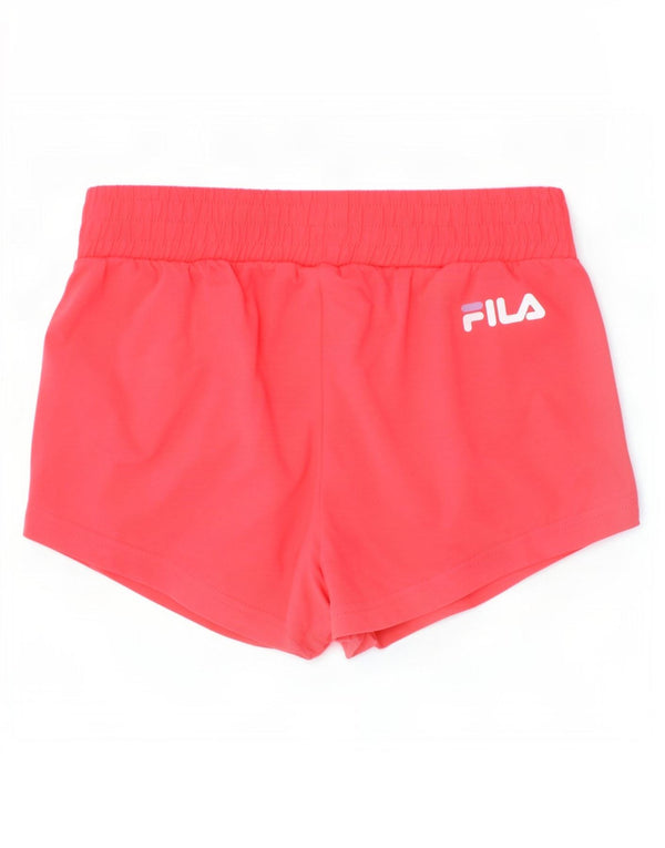 Fila Short de Sport Graphique Fille 11-12 Ans Coton Colorblock Rose