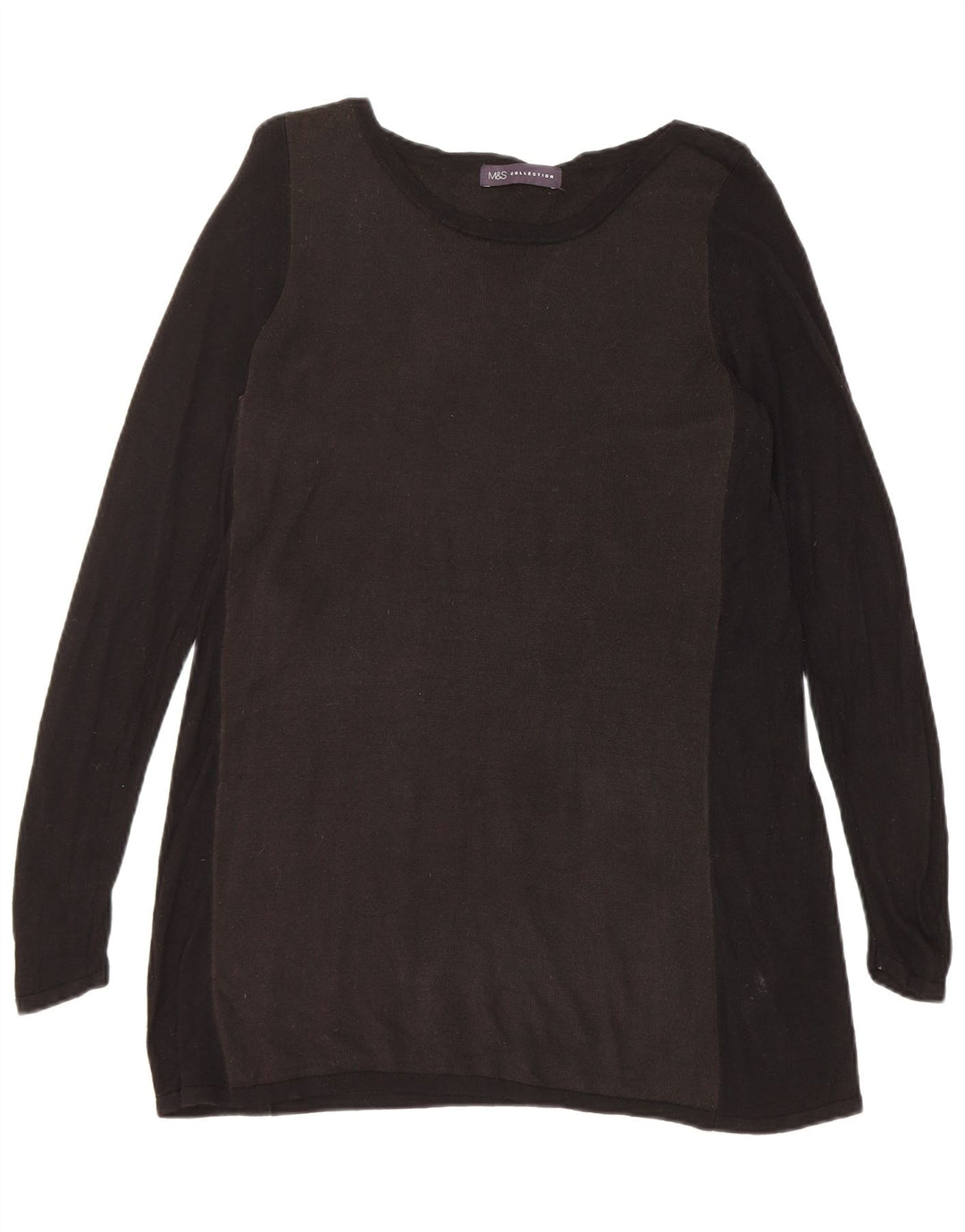 Marks & Spencer Pull col bateau pour femme UK 12 Medium Noir