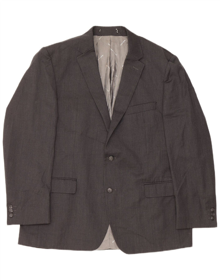 Pierre Cardin Veste Blazer 2 Boutons Homme IT 54 2XL Gris Laine