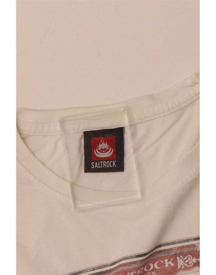 Saltrock T-Shirt Graphique Homme Blanc Moyen