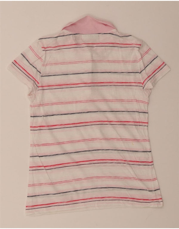 Polo Fille Lacoste 11-12 ans Blanc Rayé Coton