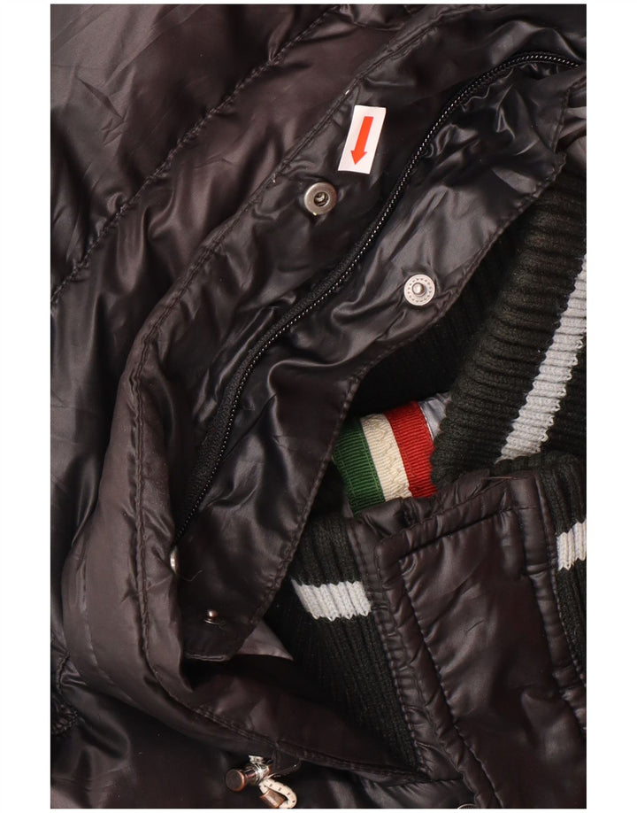 DOLOMITE Veste matelassée à capuche graphique pour hommes UK 38 Polyester noir moyen