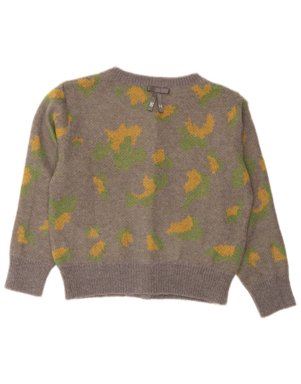 Silvian Heach Pull cardigan à motif abstrait pour femme UK 6 XS Gris
