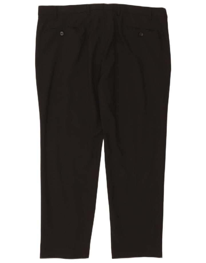 RALPH LAUREN Pantalon de Costume Droit Homme W40 L29 Noir Polyester