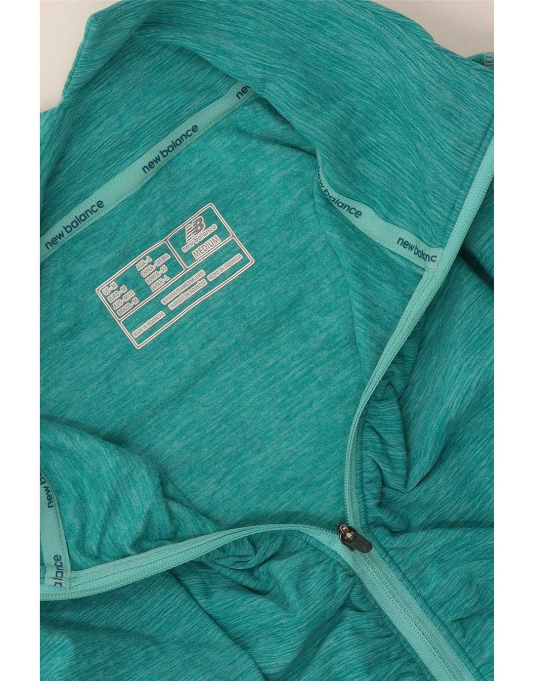 New Balance Haut de survêtement à col zippé pour femme UK 12 Vert moyen