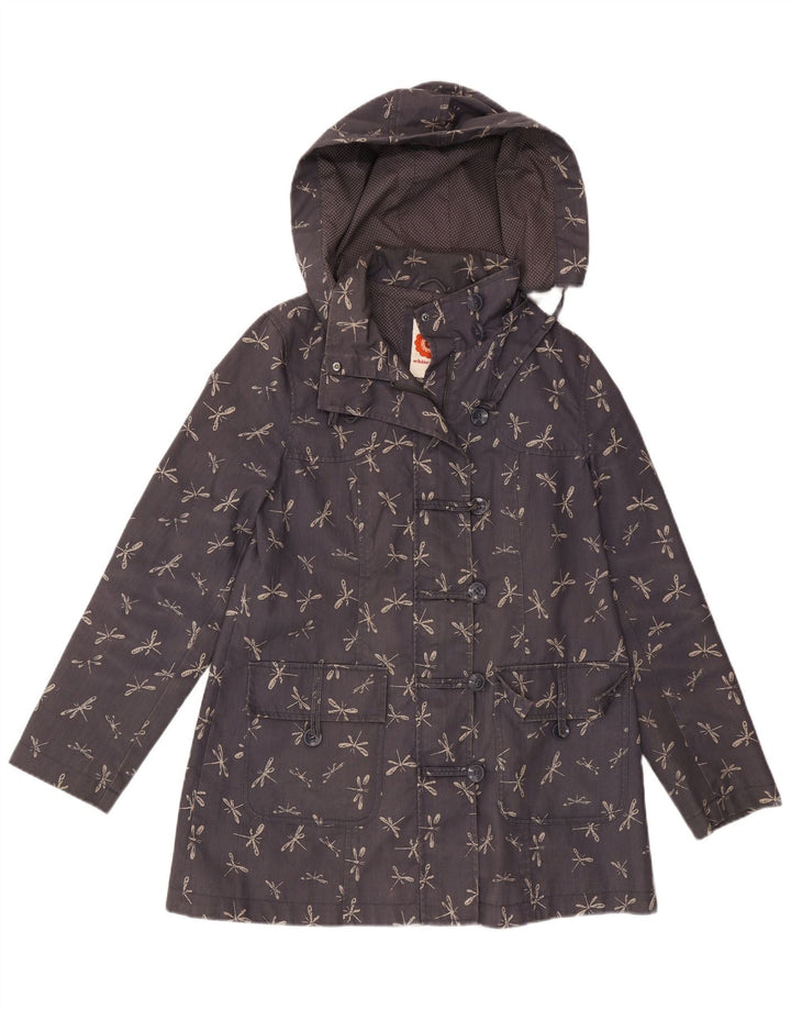 WHITE STUFF Veste coupe-vent pour femme UK 14 Grand imprimé animal bleu marine