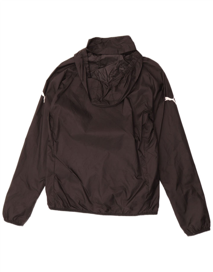 PUMA Veste de pluie à capuche pour homme UK 38 Medium Noir Polyester