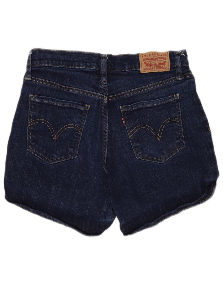 LEVI'S Short en jean taille moyenne pour femme W27 Petit bleu marine en coton