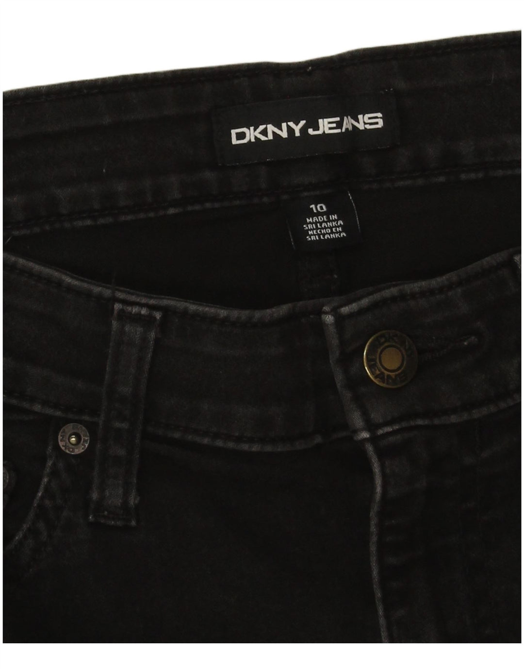 Dkny Short en jean pour femme US 10 Medium W28 Coton noir