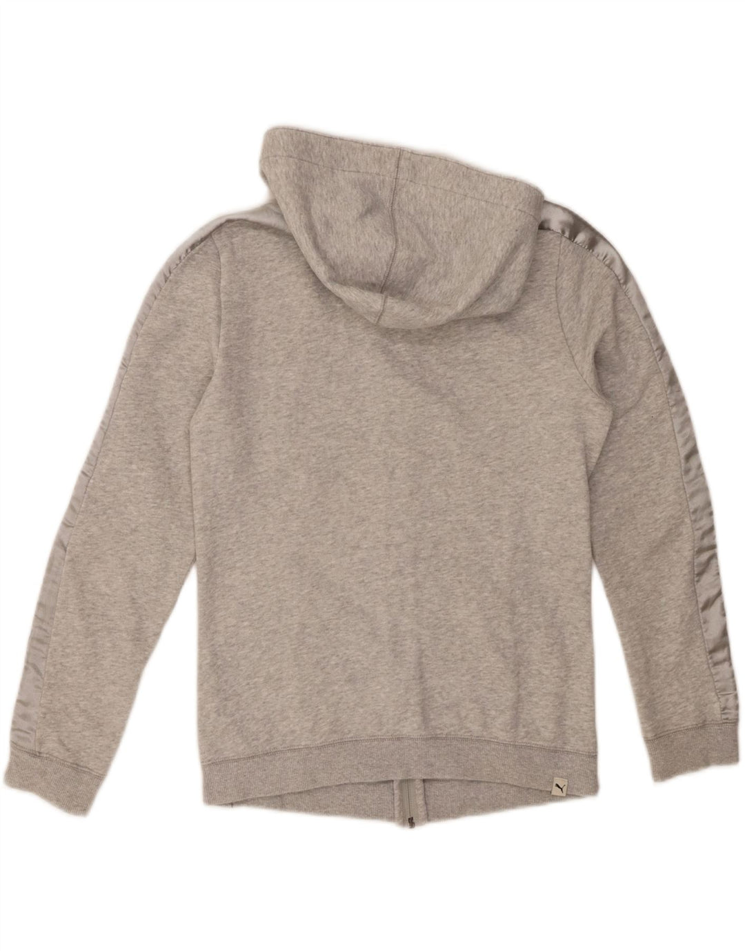 Puma Pull à capuche zippé pour femme UK 10 Small Gris Coton