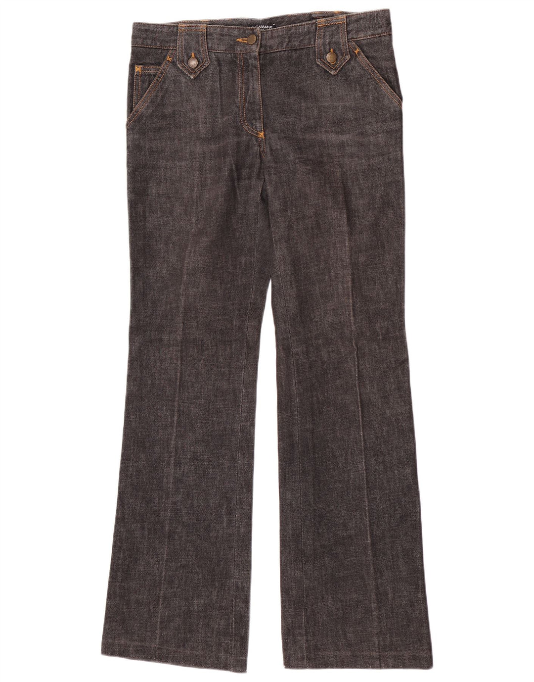 Dolce & Gabbana Jean évasé pour femme IT 44 Medium W32 L33 Coton gris