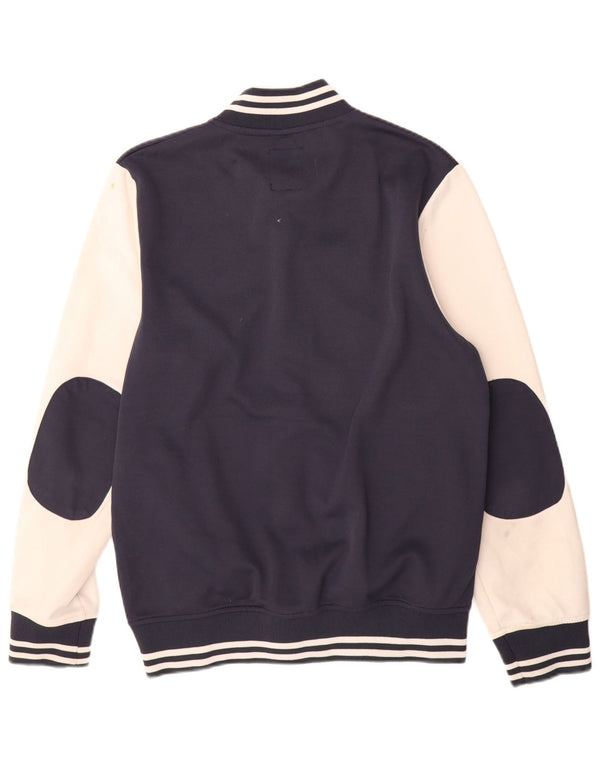 Jack & Jones Veste Varsity Graphique Homme UK 40 Large Bleu Marine Colorblock