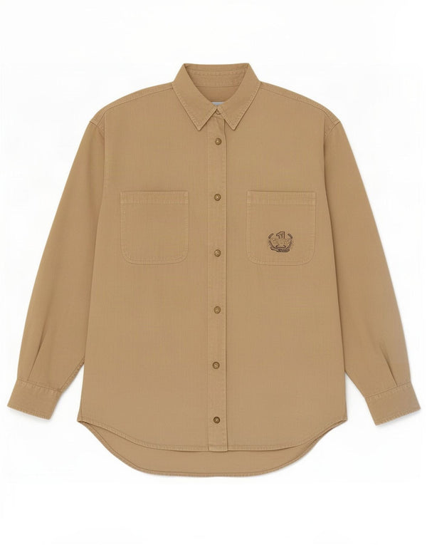 Trussardi Jeans Womens Shirt UK 16 Large Beige