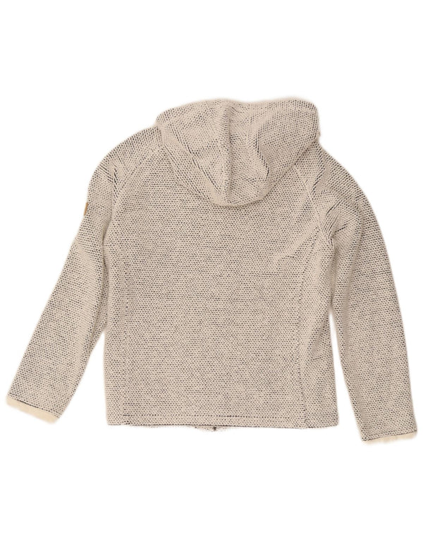 Weird Fish Pull à capuche zippé pour femme UK 14 Grand coton gris