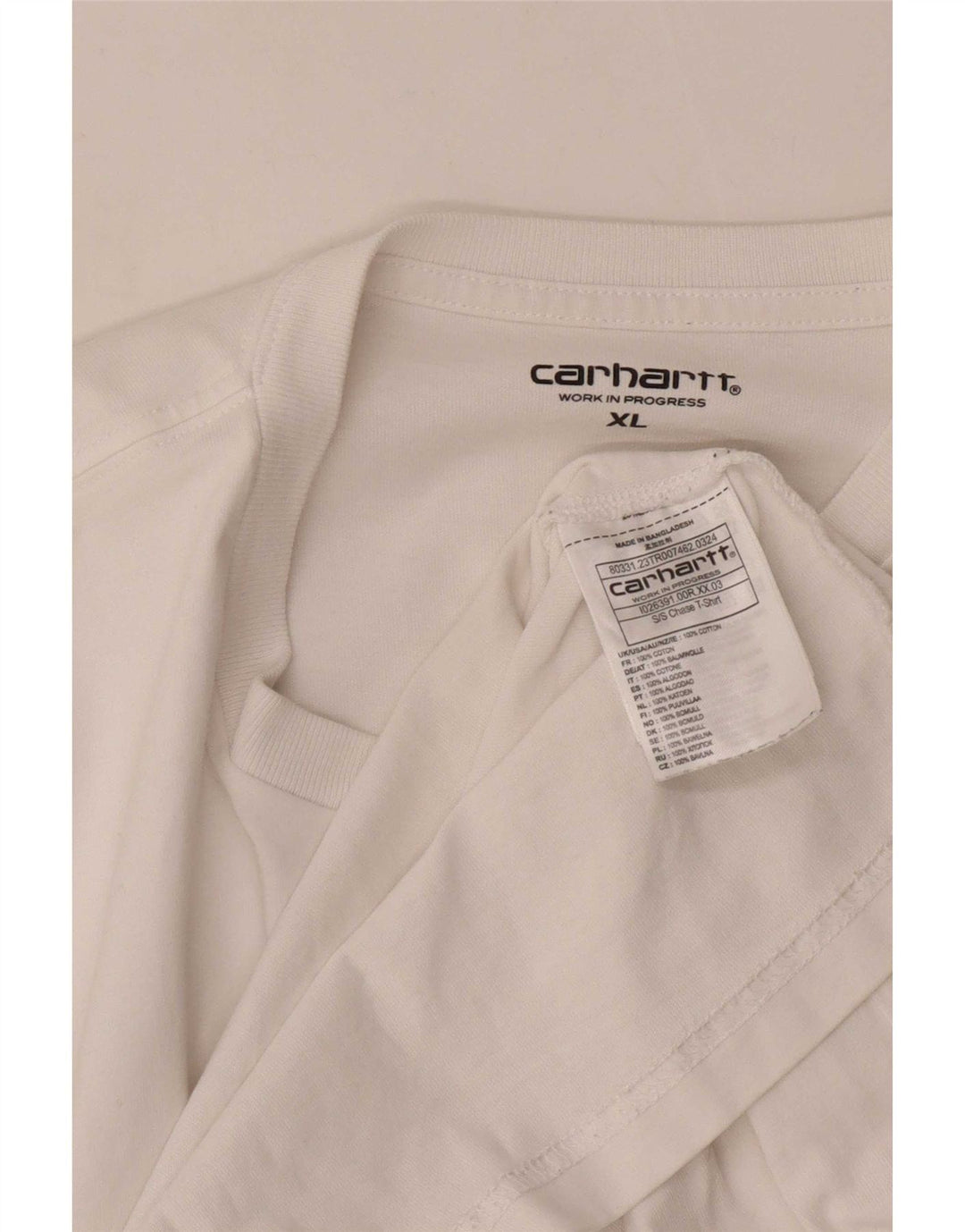 Carhartt T-Shirt Homme Top XL Coton Blanc
