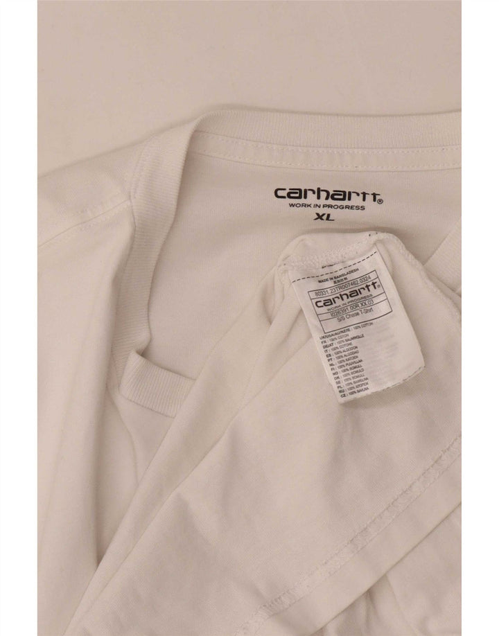 Carhartt T-Shirt Homme Top XL Coton Blanc