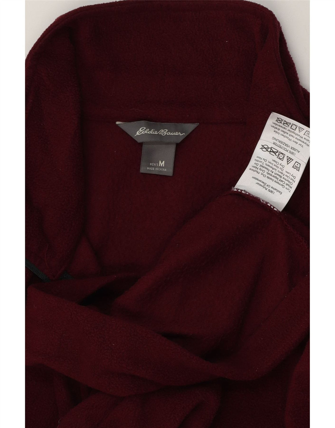 Eddie Bauer Pull polaire à col zippé pour homme Polyester marron moyen