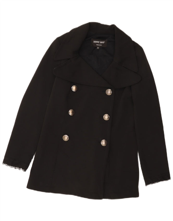 Denny Rose Caban Femme UK 10 Petit Noir Polyester