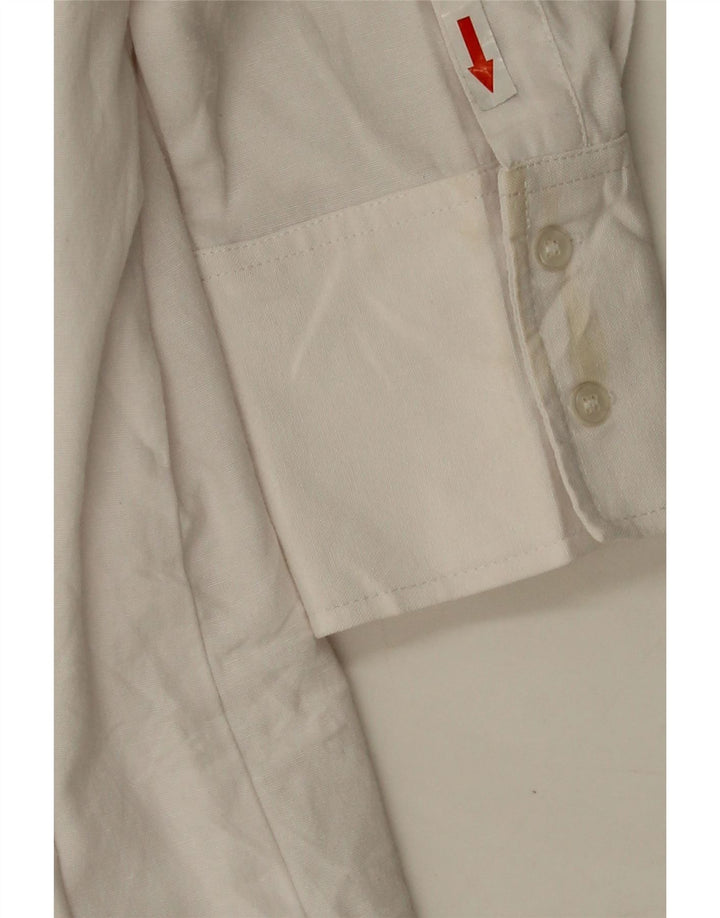 Zara Chemise surdimensionnée pour femme UK 14 Coton blanc moyen