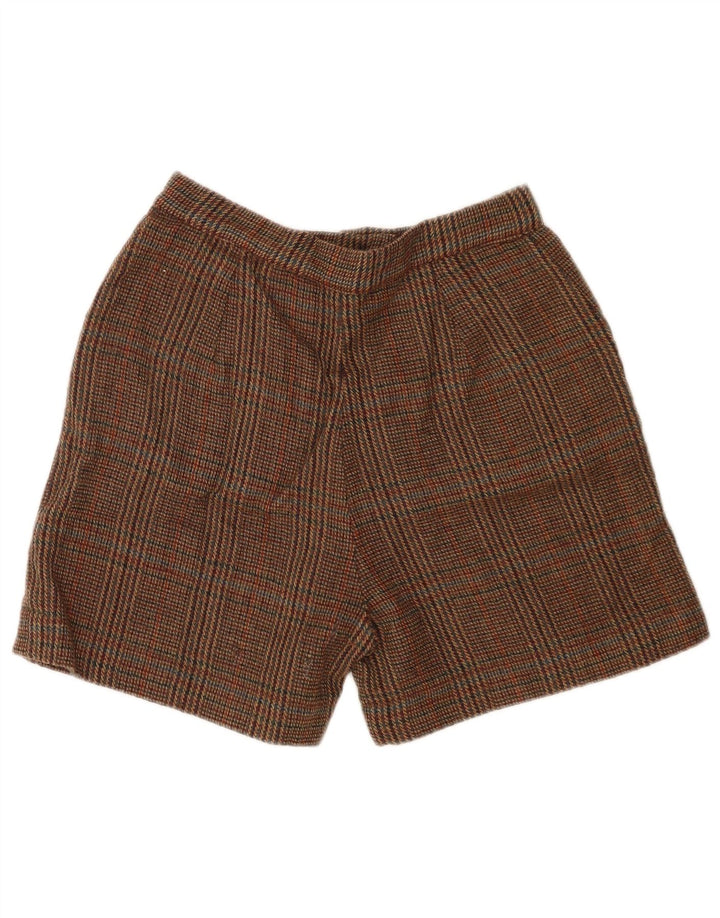 vintage Femmes Pegged Chino Shorts W28 Medium Brown Check