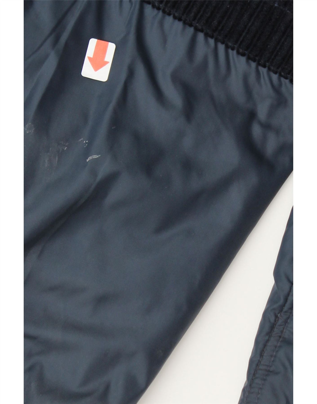 VINTAGE Womens Rain Jacket IT 50 XL Navy Blue Colourblock Cotton Vintage Vintage and Second-Hand Vintage from Messina Hembry 