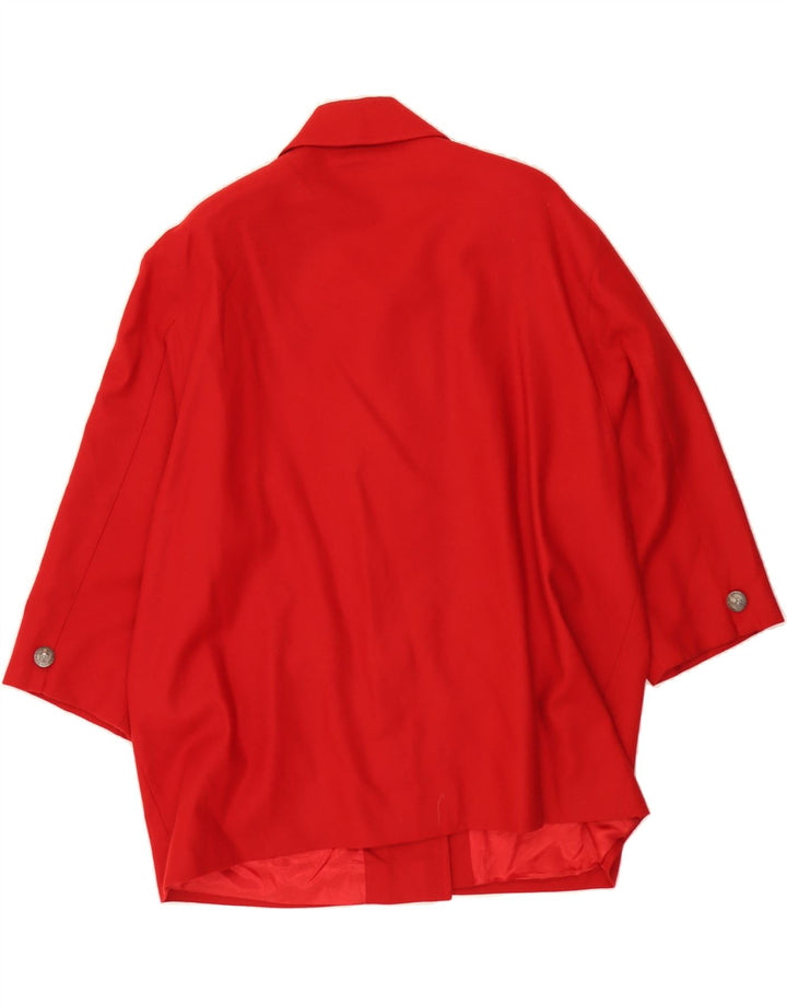 VINTAGE Womens Overcoat IT 48 XL Red Wool Vintage Vintage and Second-Hand Vintage from Messina Hembry 