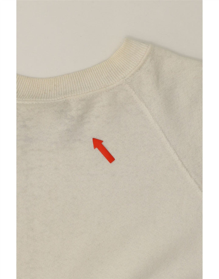 LEE Womens Short Sleeve Sweatshirt Jumper UK 18 XL White Polyester Vintage Lee and Second-Hand Lee from Messina Hembry 