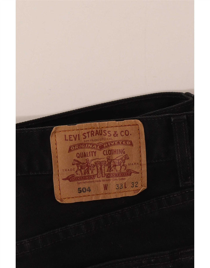Levi's Jean 504 Cropped Homme Noir Coton W33 L26