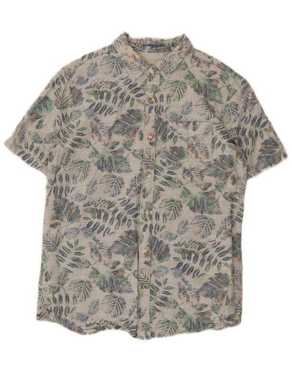 Fat Face Chemise à Manches Courtes Homme Petit Coton Floral Multicolore