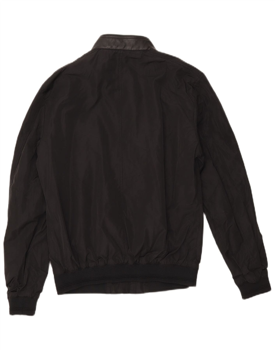 ZARA Veste Bomber Homme UK 36 Petit Noir Polyester