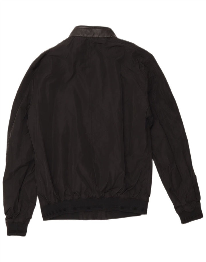 ZARA Veste Bomber Homme UK 36 Petit Noir Polyester