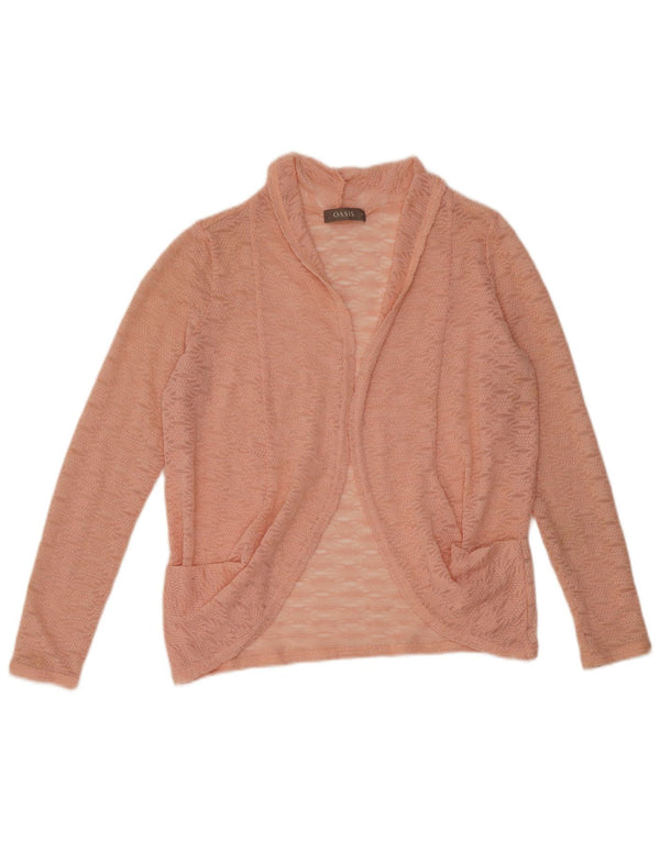 Oasis Cardigan ouvert surdimensionné pour femme UK 6 XS Rose Polyester