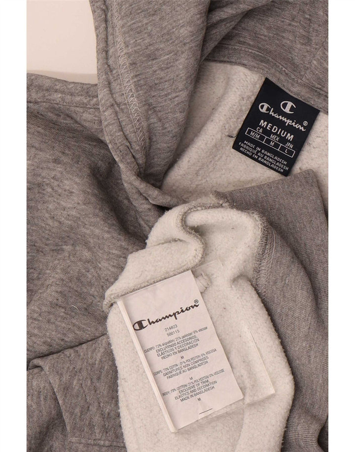 Champion Pull à Capuche Zippé Homme Gris Moyen Coton