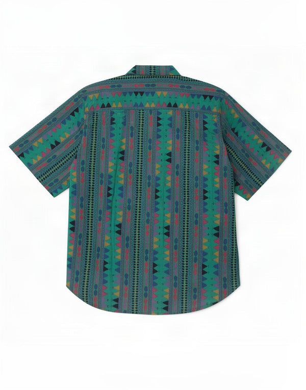 Trend Point Chemise à Manches Courtes Garçon 11-12 ans Multicolore Géométrique