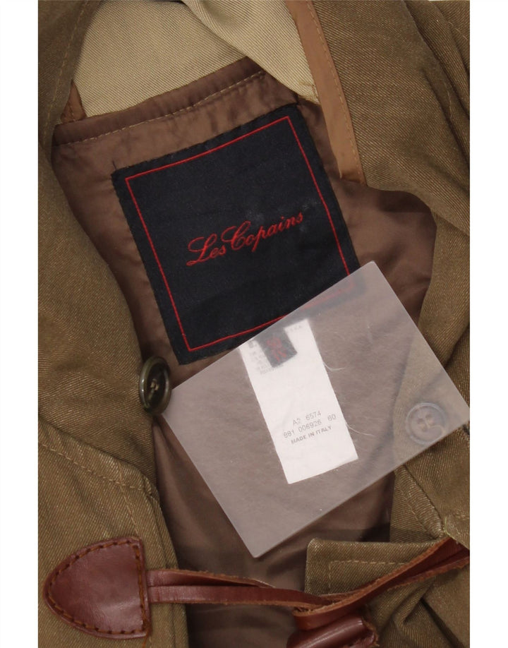 Les Copains Duffle Coat À Capuche Homme IT 50 Large Marron Laine